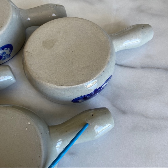 VINTAGE • 50s Ceramic Crocks Set of 4 Retro Kitchen European Midcentury Pottery - Picture 10 of 12